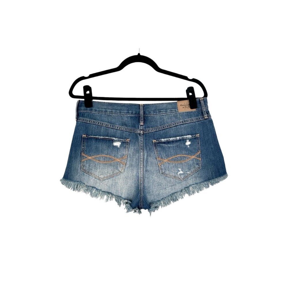 Abercrombie & Fitch Distressed Beaded Denim Shorts - Picture 5 of 5